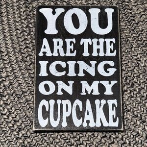 Black and White  wood Decorative Sign